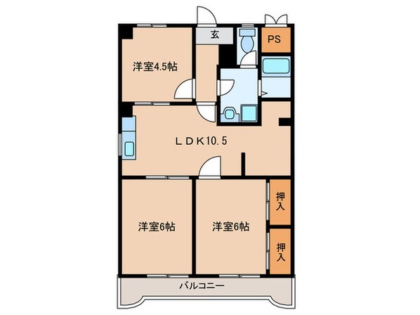 マンション西浦の物件間取画像